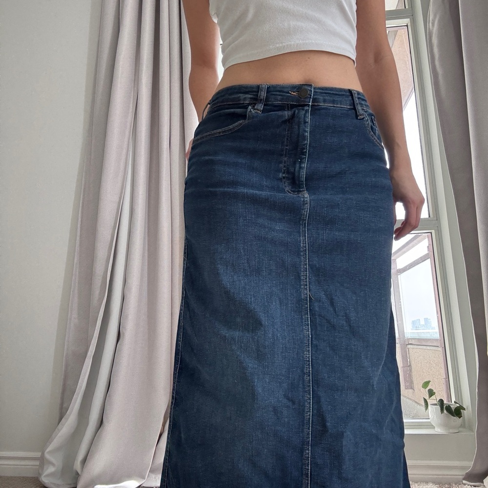 Zara Denim Maxi Skirt